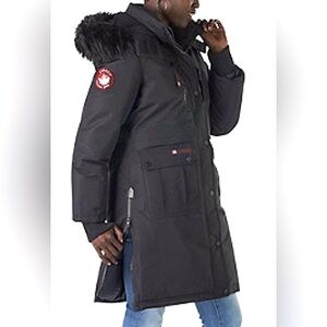 🥶 NWT New Canada Weather Gear Women's Long Puffer with Faux Fur Trim Large Ski